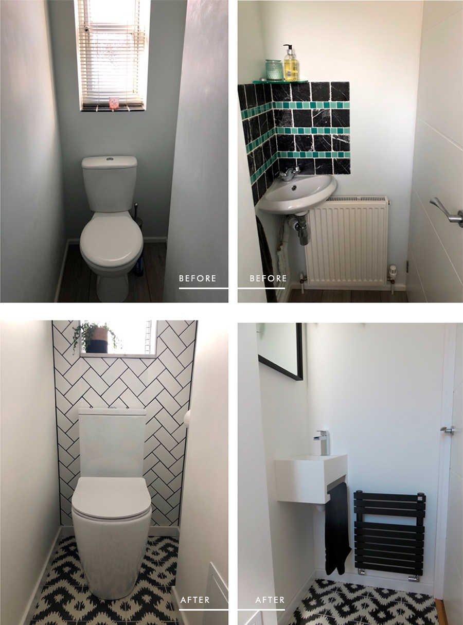 before and after cloakroom